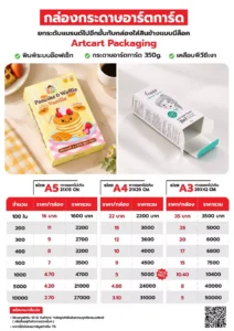 ราคากล่องอาร์ตการ์ด